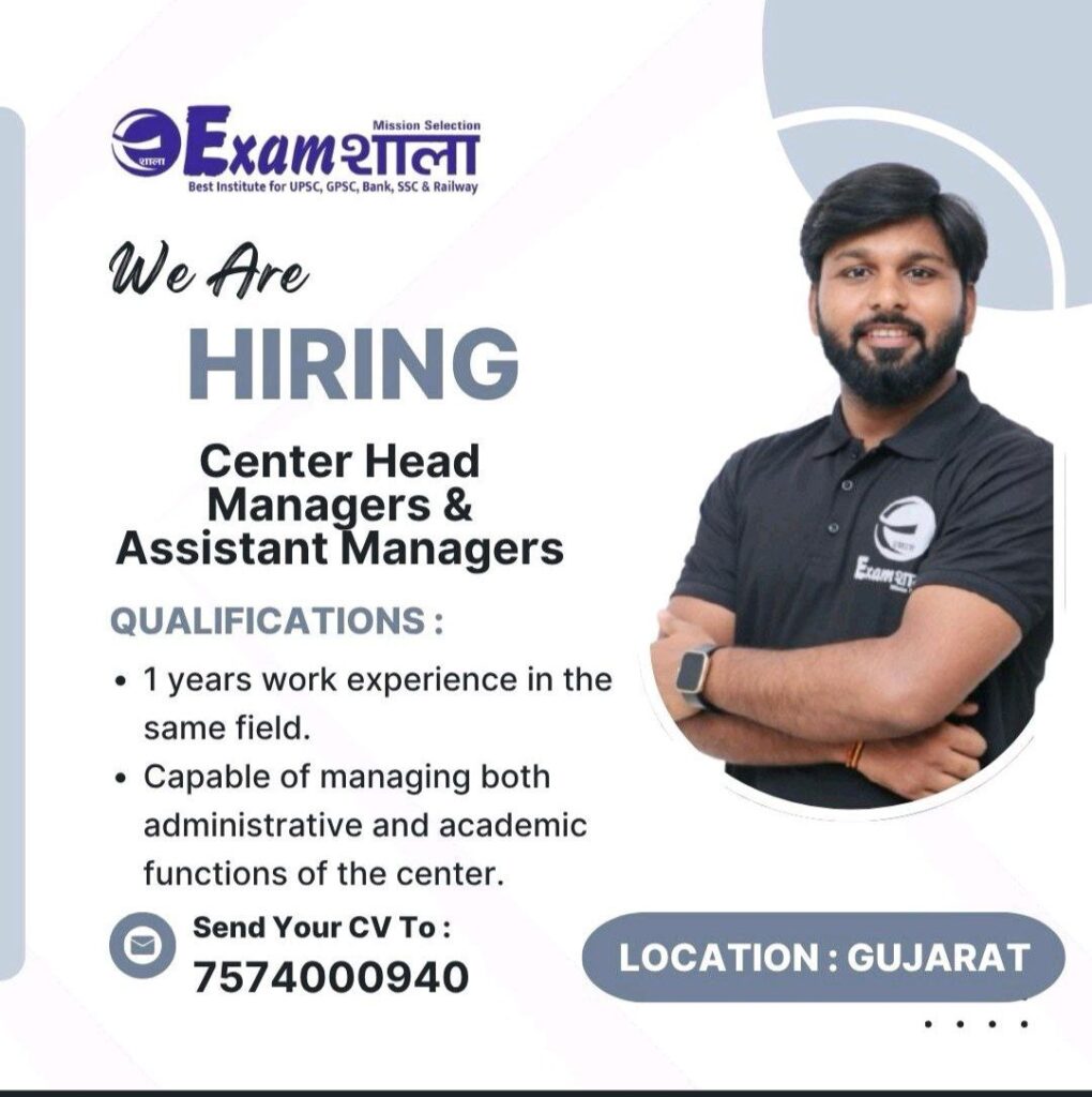 Examshala hiring Managers