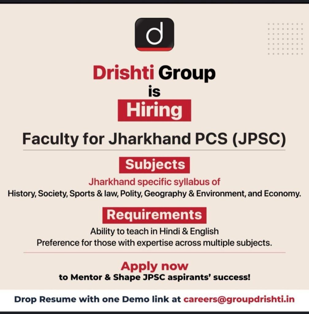 Jobs in Drishti IAS