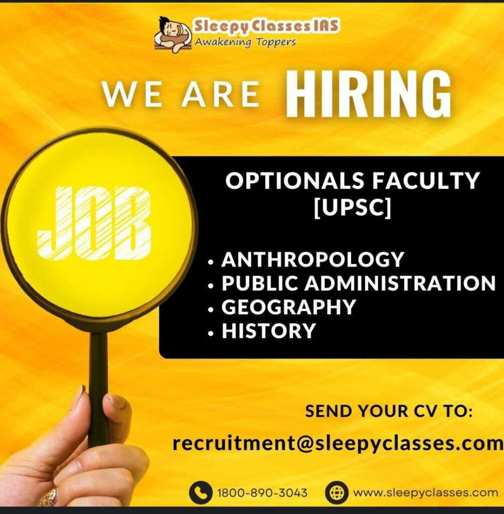jobs in Sleepy classes IAS