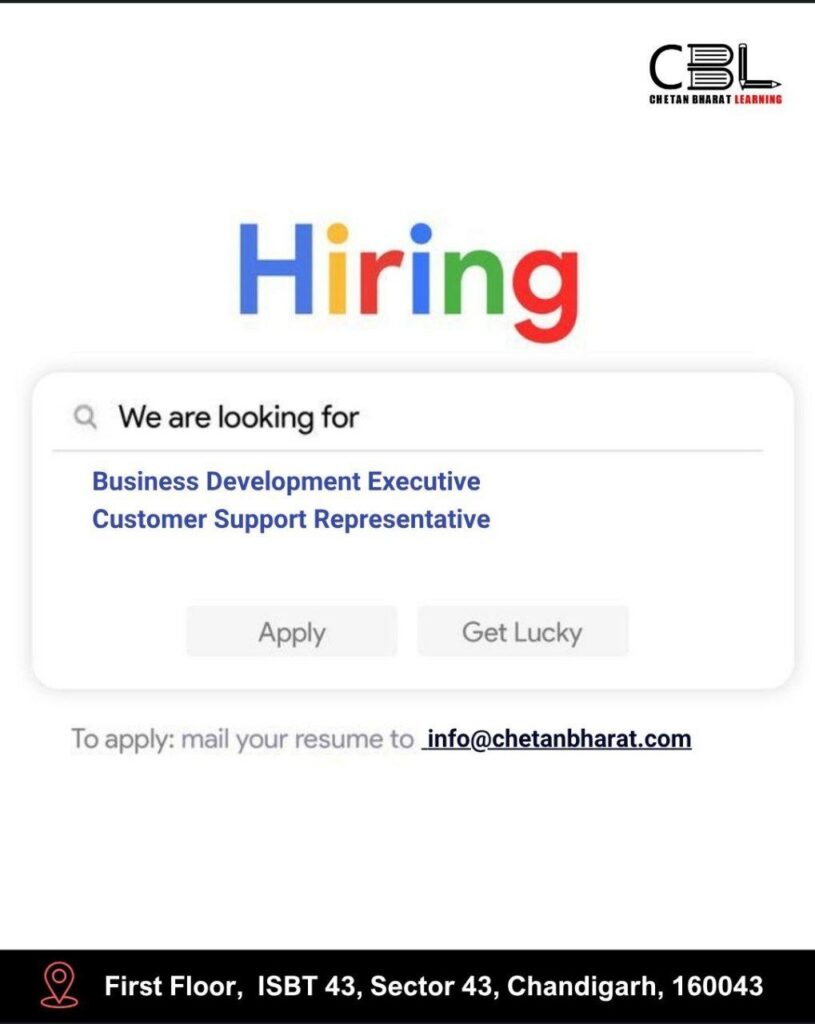 Jobs in Chetan Bharat Learning