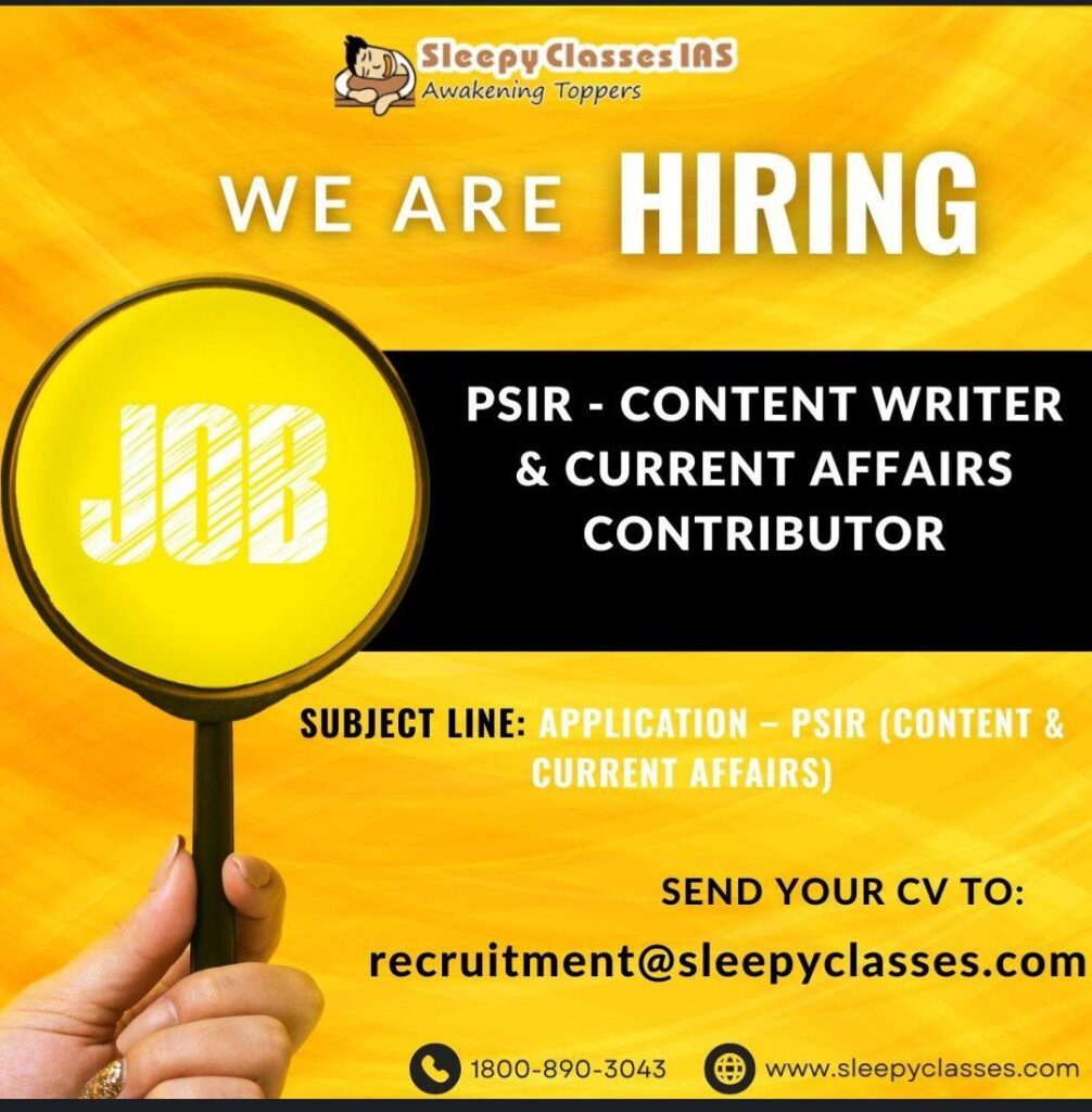 Sleepy Classes IAS jobs 