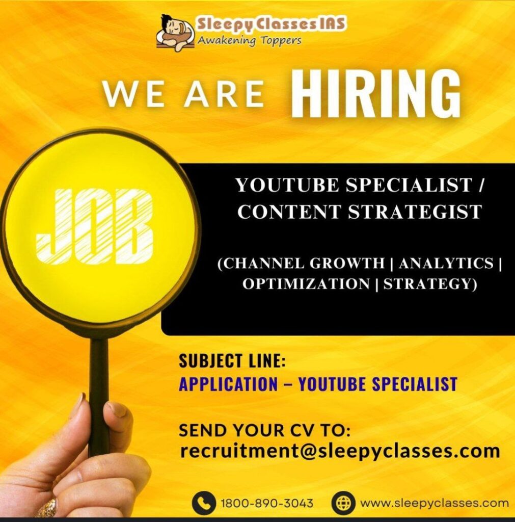 Jobs in Sleepy Classes IAS 