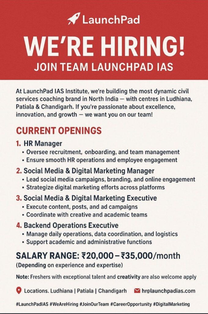 Jobs in Launchpad IAS
