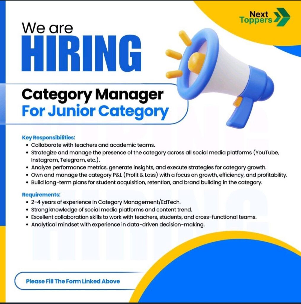 jobs in Next Toppers